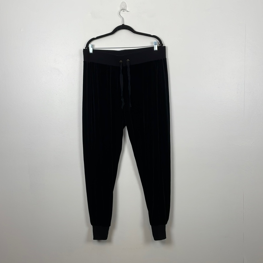Wendy Williams Collection joggers women size XL black drawstring waist pull on